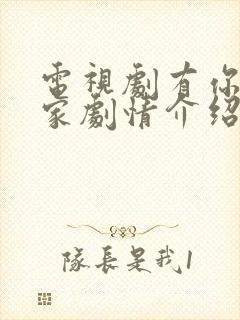 电视剧有你才有家剧情介绍封面
