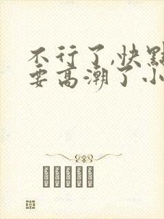 不行了,快点,要高潮了小说