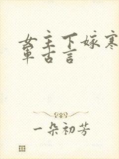 女主下嫁寒门将军古言