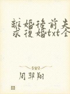 离婚后前夫哭着求复婚txt全本