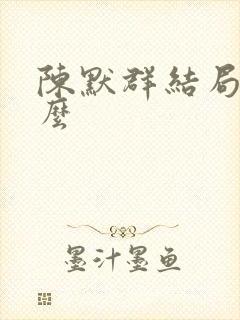 陈默群结局是什么封面