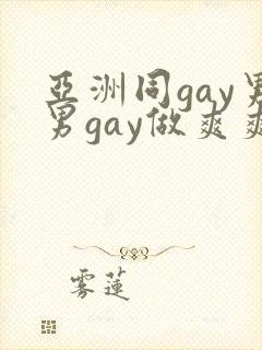 亚洲同gay男男gay做爽爽的视频
