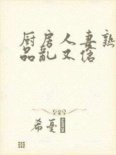 厨房人妻熟妇精品乱又伧