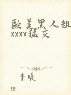 欧美黑人粗大xxxxx猛交