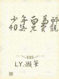 少年白马醉春风40集免费观看封面