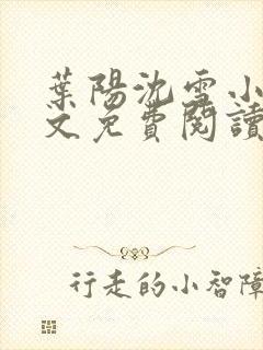 叶阳沈雪小说全文免费阅读最新章节封面