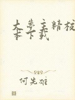 大梦主精校版全本下载