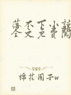 落不下小说在线全文免费阅读笔趣阁
