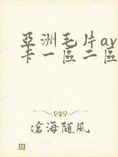 亚洲毛片av不卡一区二区三区