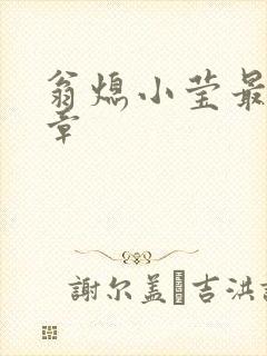 翁熄小莹最新节章