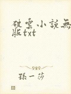 破云小说无删减版txt