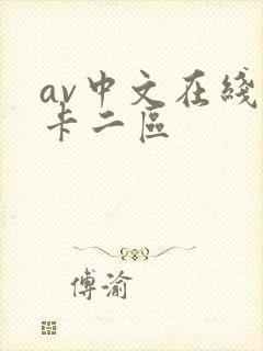 av中文在线不卡二区