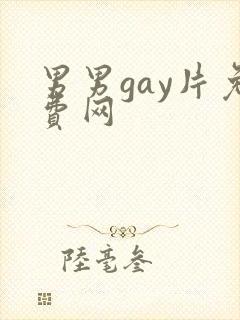 男男gay片免费网