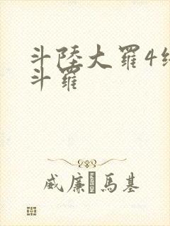 斗陆大罗4终极斗罗封面