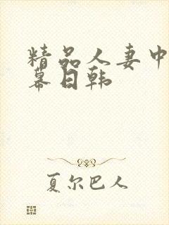 精品人妻中文字幕日韩封面