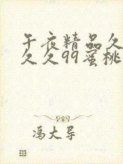 午夜精品久久久久久99蜜桃