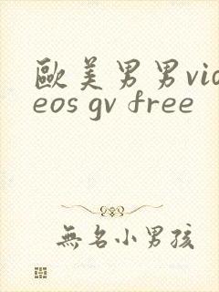 欧美男男videos gv free