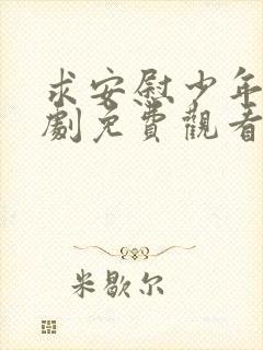 求安慰少年电视剧免费观看全集高清封面