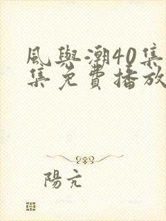 风与潮40集全集免费播放电视剧