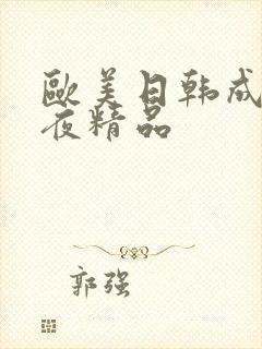 欧美日韩成人午夜精品