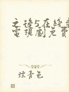 之后5在线观看电视剧免费高清封面