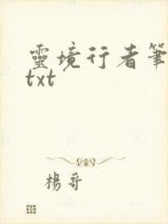 灵境行者笔趣阁txt