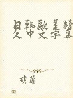 日韩欧美精品久久中文字幕封面
