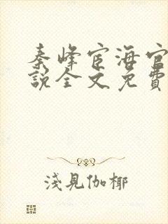 秦峰宦海官途小说全文免费听书封面