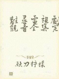 难寻电视剧免费观看全集完整版高清