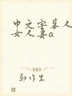 中文字幕人妻熟女人妻a封面