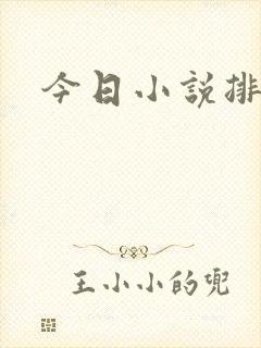 今日小说排行榜封面