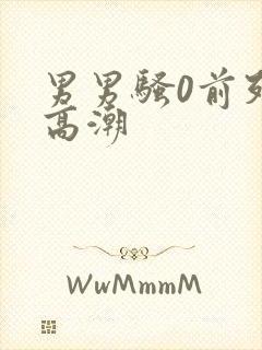 男男骚0前列腺高潮