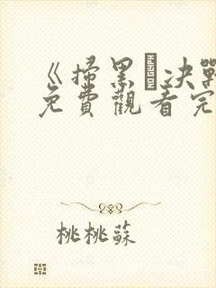《扫黑·决战》免费观看完整版