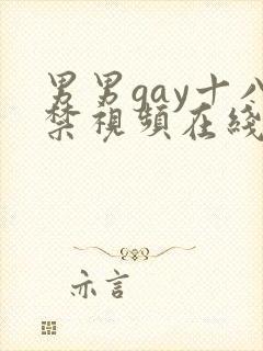 男男gay十八禁视频在线观看