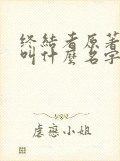 终结者原著小说叫什么名字