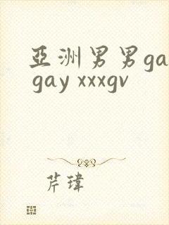 亚洲男男gay gay xxxgv