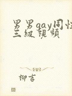 男男gay同性三级视频