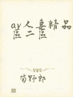 av人妻精品一区二区