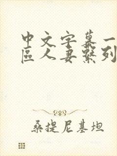 中文字幕一区二区人妻系列