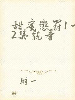 甜蜜惩罚1～12集观看