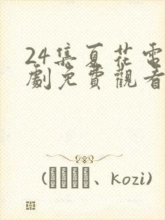 24集夏花电视剧免费观看