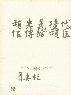 赵光义后代把皇位传给赵匡胤后代封面