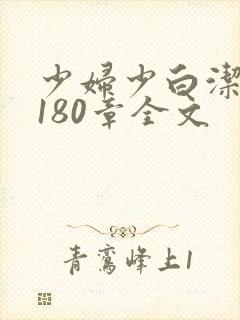 少妇少白洁1～180章全文