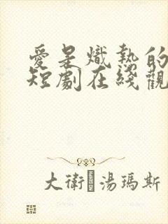 爱是炽热的秘密短剧在线观看