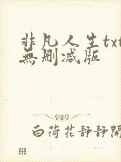 非凡人生txt无删减版