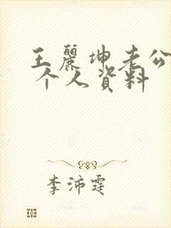 王丽坤老公是谁 个人资料