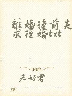 离婚后前夫哭着求复婚txt