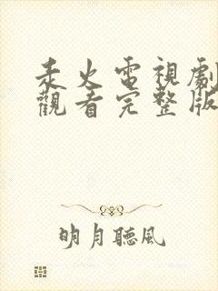 走火电视剧免费观看完整版高清全集封面