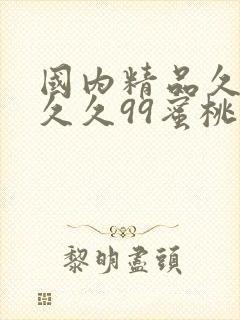 国内精品久久久久久99蜜桃封面