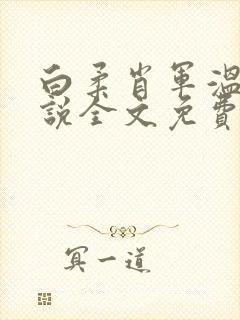白柔肖军温婉小说全文免费阅读最新章节下载